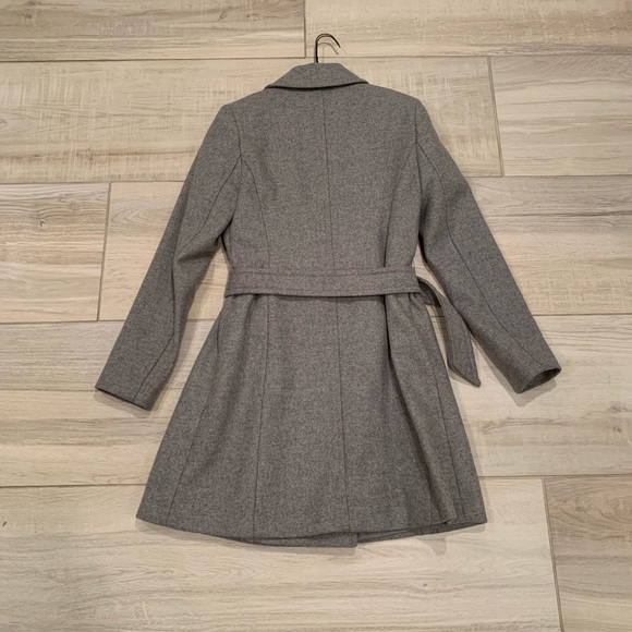 Express Grey Button Down Coat - Picture 2 of 2